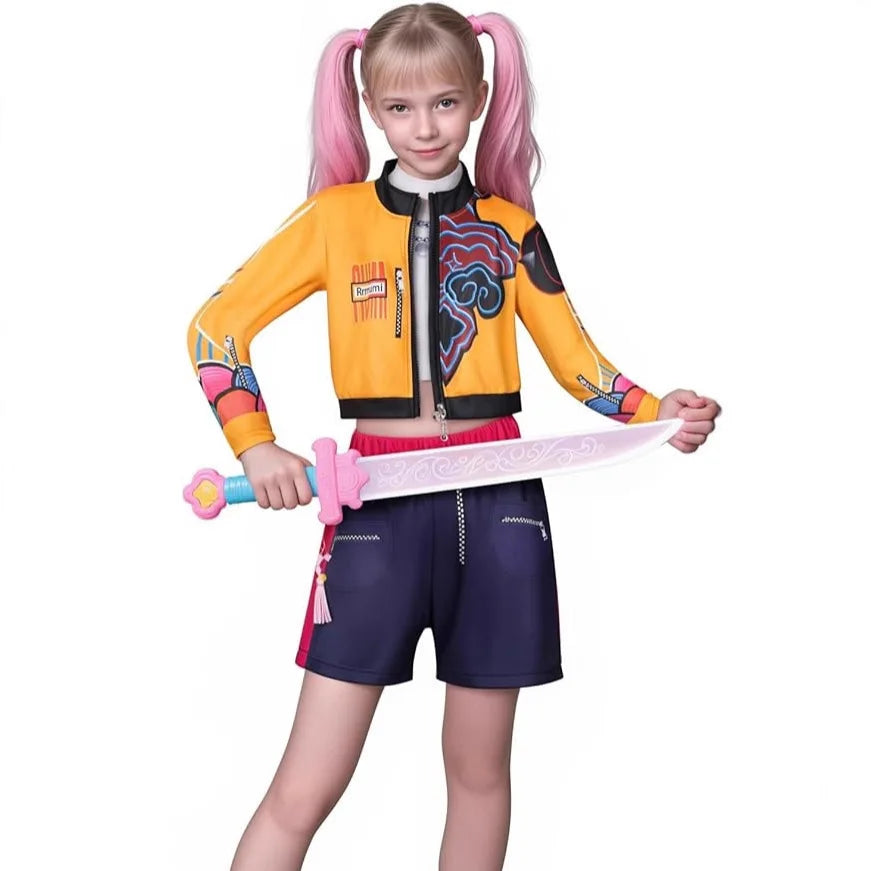 Movie K-Pop Demon Hunters Cosplay Costume – Mira, Rumi, Zoey Outfit for Girls, Halloween Party and Stage Role-Play Clothing