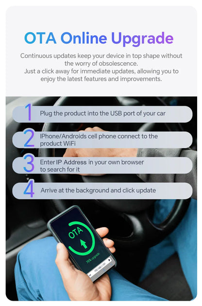 NEW Mini 2 in 1 Wireless CarPlay & Android Auto Adapter – Smart Bluetooth WiFi Dongle, Fast Connect, Plug & Play