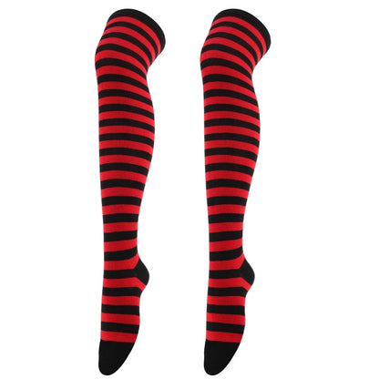 Women's Striped Knee-High Socks – Anime Cosplay Thigh-High Stockings for Girls & Women