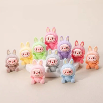Labubu Macaron Mini Doll Blind Box – Handmade Candy Color Desktop Ornament, Exquisite Mystery Gift