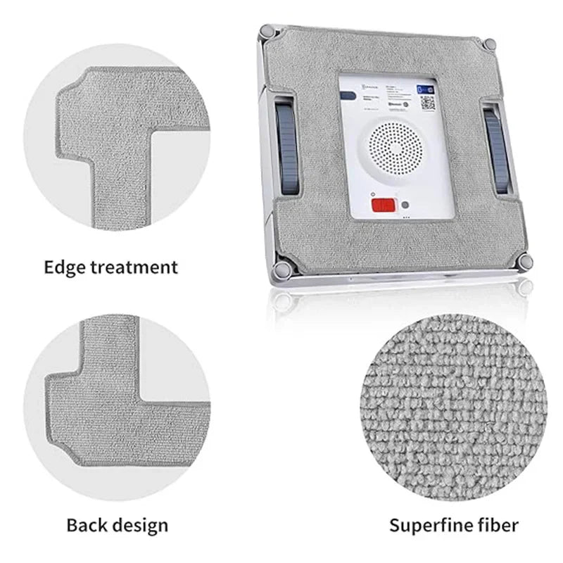 Washable Microfiber Mop Pads for Ecovacs Winbot W1/W1 Pro/W2/W2 Omni – Window Cleaning Robot Replacement Accessories