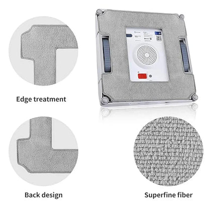 Washable Microfiber Mop Pads for Ecovacs Winbot W1/W1 Pro/W2/W2 Omni – Window Cleaning Robot Replacement Accessories