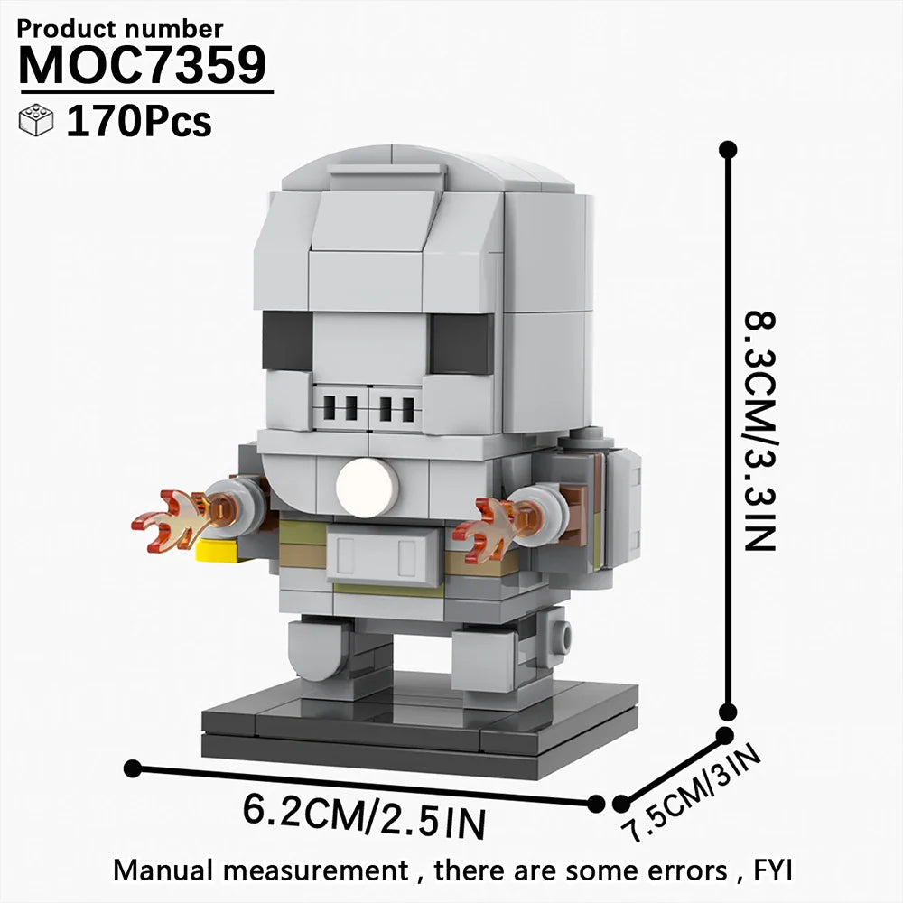 MOOXI Movie Series MOC BrickHeadz Building Blocks Set – DIY Educational Toy for Kids
