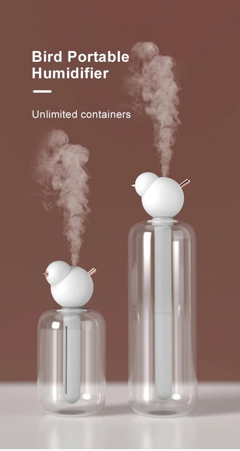 USB Portable Air Humidifier with LED – Silent Aroma Diffuser & Mist Maker for Car, Home, Office, Detachable Design