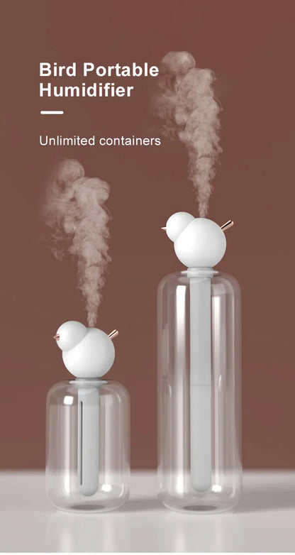 USB Portable Air Humidifier with LED – Silent Aroma Diffuser & Mist Maker for Car, Home, Office, Detachable Design