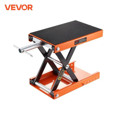 VEVOR Motorcycle Lift – Scissor Jack with 350/1100/1500 LBS Capacity, Wide Deck & Safety Pin for Bikes & Motorcycles