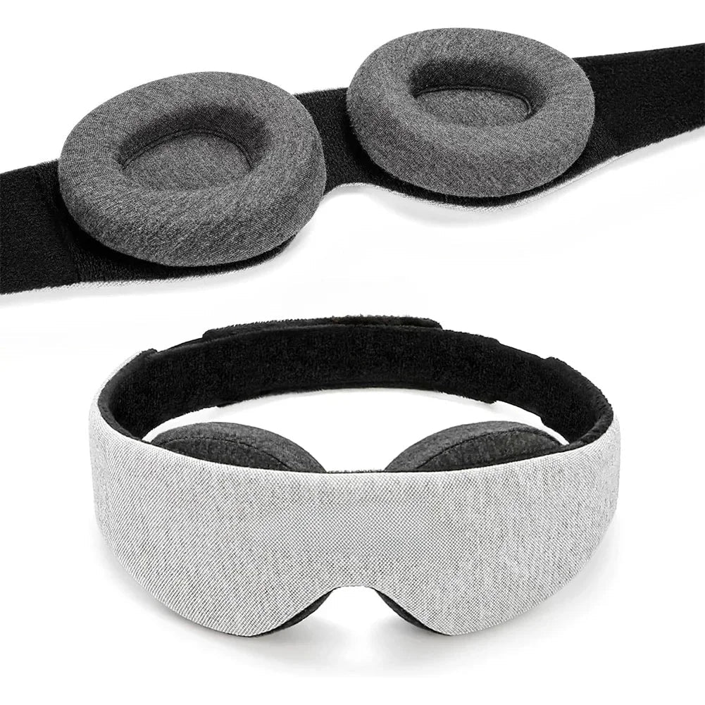 Black 3D Sleep Mask – Memory Foam Eye Shade, Breathable Patch & Relaxing Sleep Aid for Women & Men