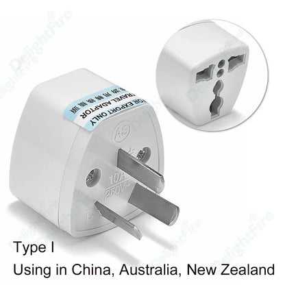 KR Plug Adapter – Multifunction Universal AU, UK, US to EU Type E/F Electrical Socket for France & Spain Travel