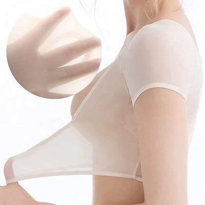 T-shirt Shape Sweat Pads - Washable Armpit Sweat Guards Shield Deodorant for Women Girls - Reusable Underarm Perfume Absorbent