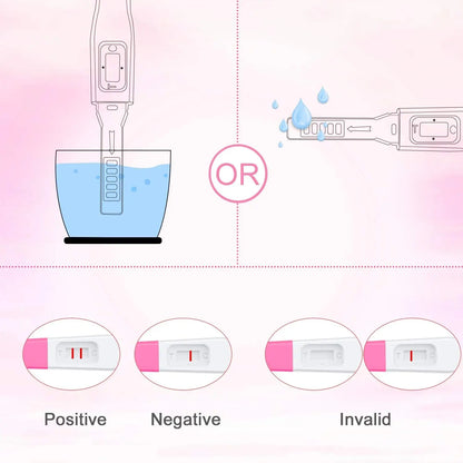 5 Pregnancy Test Sticks – hCG Midstream Tests, Over 99% Accurate, High Sensitivity, Powered by Premom Ovulation