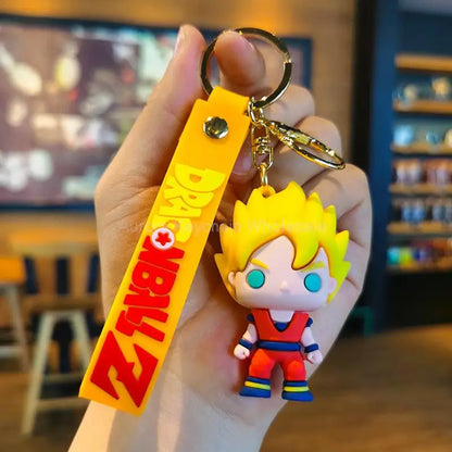 Kawaii Dragon Ball Z Keychain – Super Saiyan Goku, Bulma, Broly, Piccolo & Majin Buu Car Pendant Toy Gift