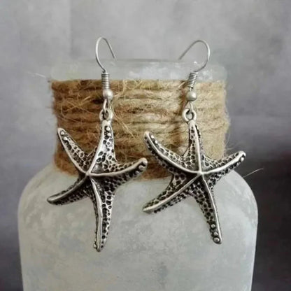 Vintage Ethnic Antique Metal Drop Earrings – Hollow Handmade Punk Statement Dangle Earrings for Women Jewelry