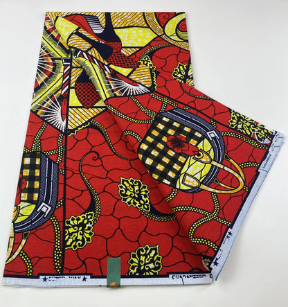 African Ankara Wax Print Fabric - 100% Cotton Soft Nigerian Real Wax Material for Women’s Party Dresses