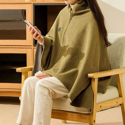 USB Electric Wearable Heated Blanket – Washable Warmer with 3 Adjustable Temperature Levels for Women