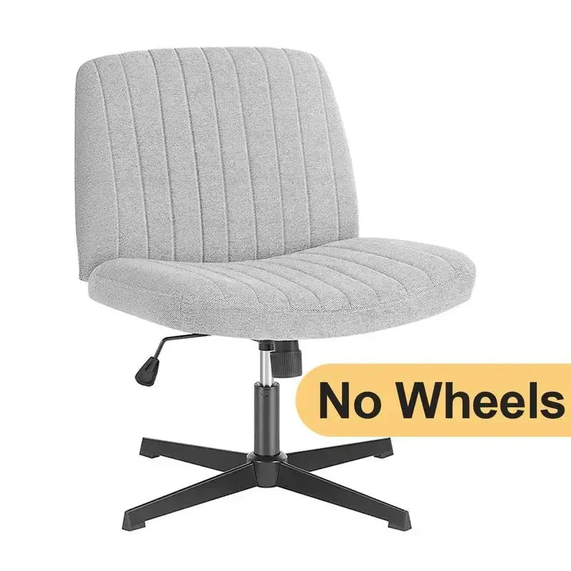 Joyfinity Plus Size Criss Cross Office Chair - Armless Swivel Modern Desk Chair for Home