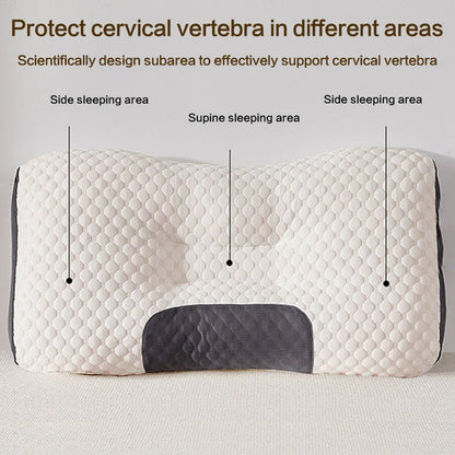 2024 Orthopedic Cervical Neck Pillow | Soybean Fiber Massage Sleep Pillow for Neck Support & Relaxation | SPA-Style Sleeping Aid
