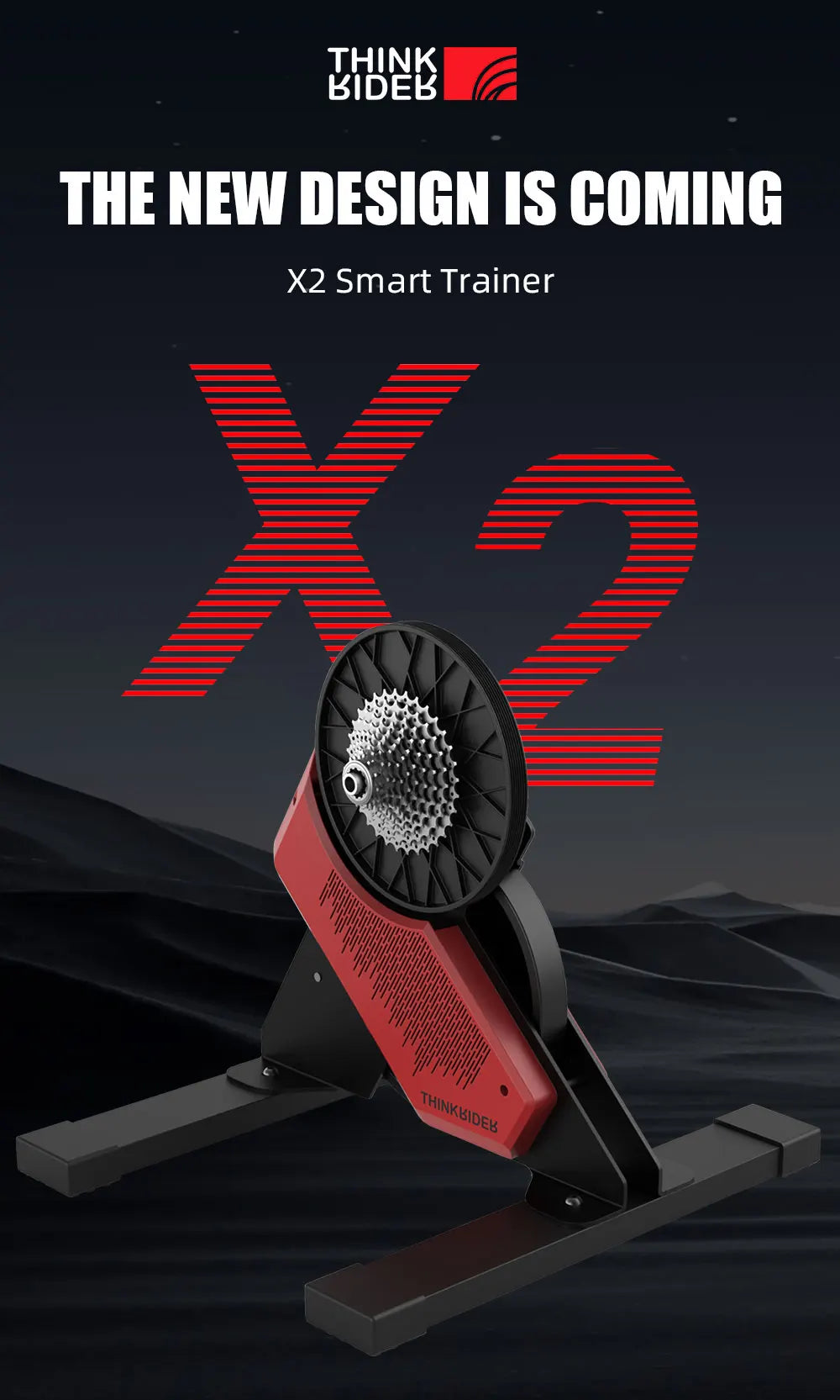 ThinkRider X2 Smart Bike Trainer - MTB & Road Bicycle, Built-in Power Meter, Home Trainer Compatible