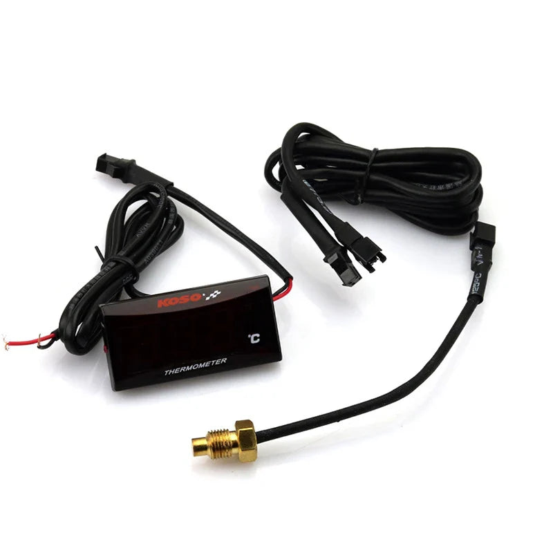 Universal Motorcycle Water Temperature Meter | LCD Display Digital Hygrometer Instrument | Thermometer Sensor | Motorbike Modification