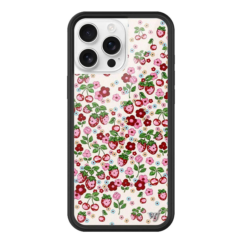 NewWildflower 3D Strawberry & Cherry iPhone Case – Cute Cartoon Phone Cover for iPhone 12-16 Pro/Max/Plus