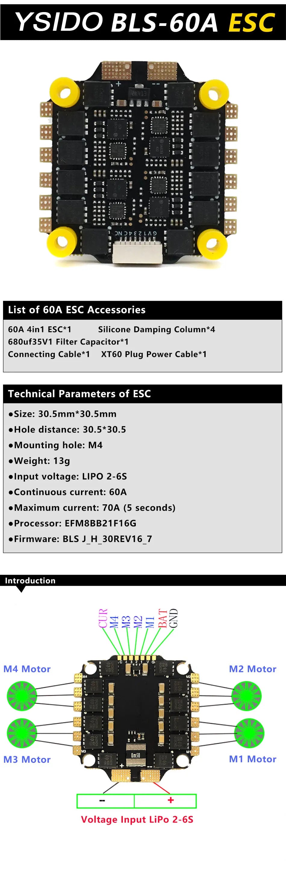 F405 V3 & F722 Flight Controller Stack — BLS 4-in-1 60A/80A ESC 2-6S LiPo for FPV Racing Drone Quadcopter