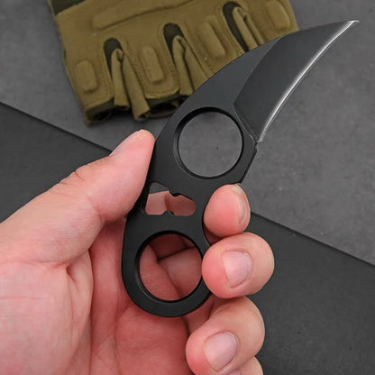 Stainless Steel Neck Knife - Mini Portable Camping Survival Knife with Chain