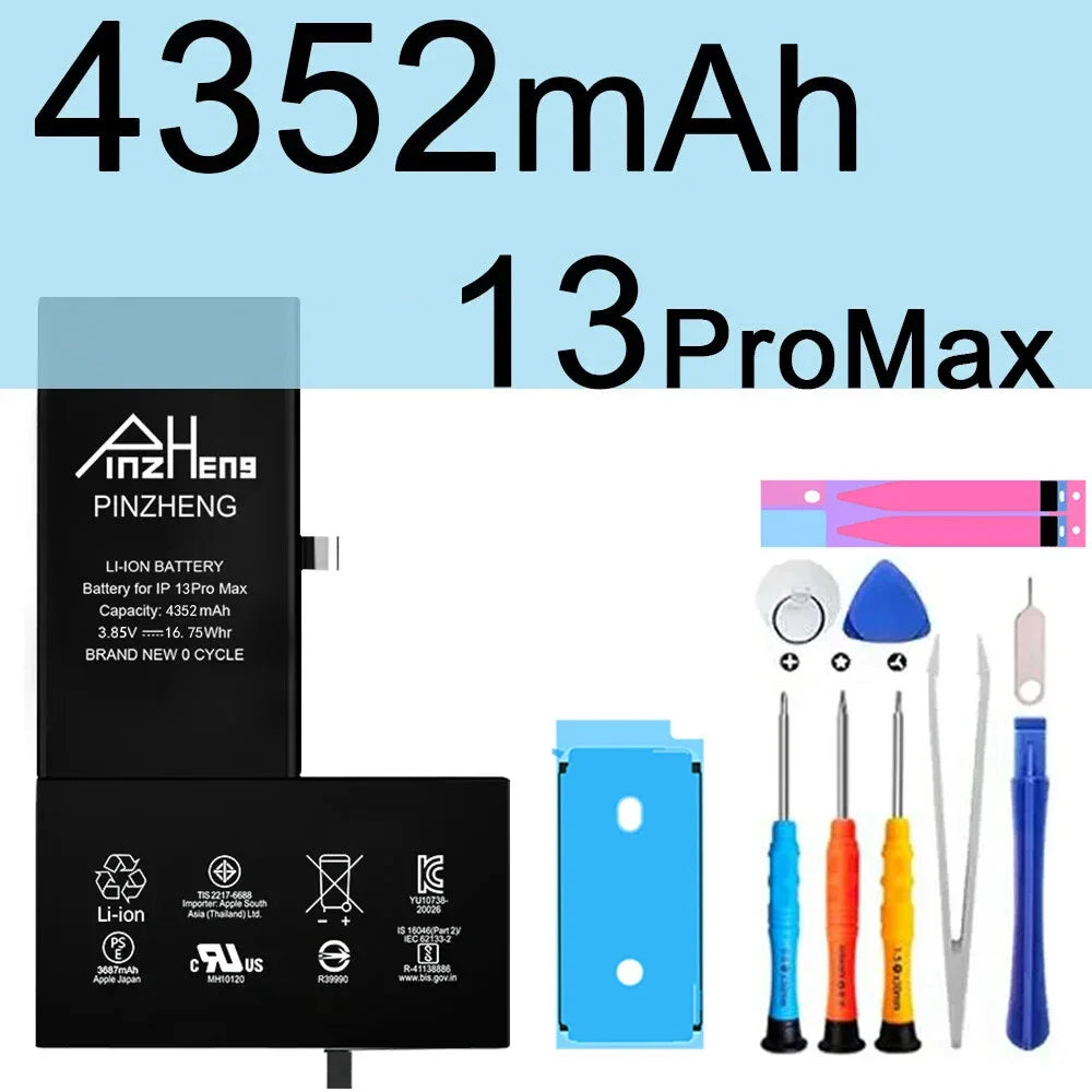 PINZHENG High Capacity Replacement Battery for iPhone X, XR, XS, 11, 12 & 13 Mini, Pro & Pro Max