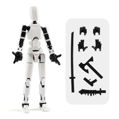 DIY Luminous T13 Multi-Joint Shapeshift Robot & Dog – 3D Printed Movable Mannequin Action Figures for Kids & Gifts