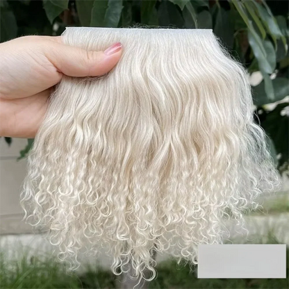 Mongolia Fur Sheepskin Curly Hair Extensions — Cute Wool Texture Wigs for SD, Blyth & BJD Dolls