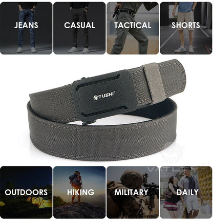 VATLTY Military Belt for Men – Sturdy Nylon with Metal Automatic Buckle, Tactical Police Duty & Outdoor IPSC Accessories