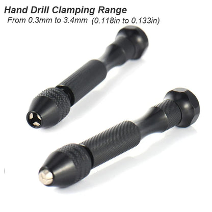 Micro Mini Pin Vise Hand Drill Set – Precision Twist Bit Rotary Tool for DIY Crafts, Jewelry, Resin & PCB Work