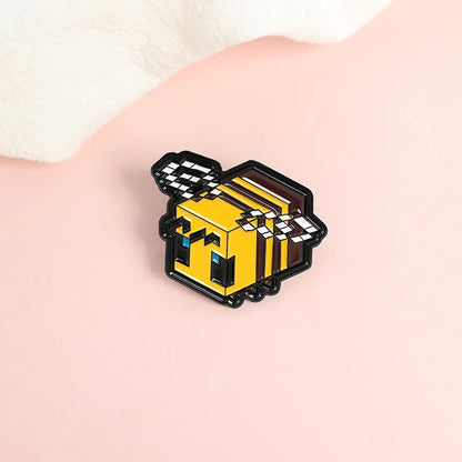 Geometry Bee Brooch – Unique Designer Metal Pin & Badge for Women’s Clothing & Accessories