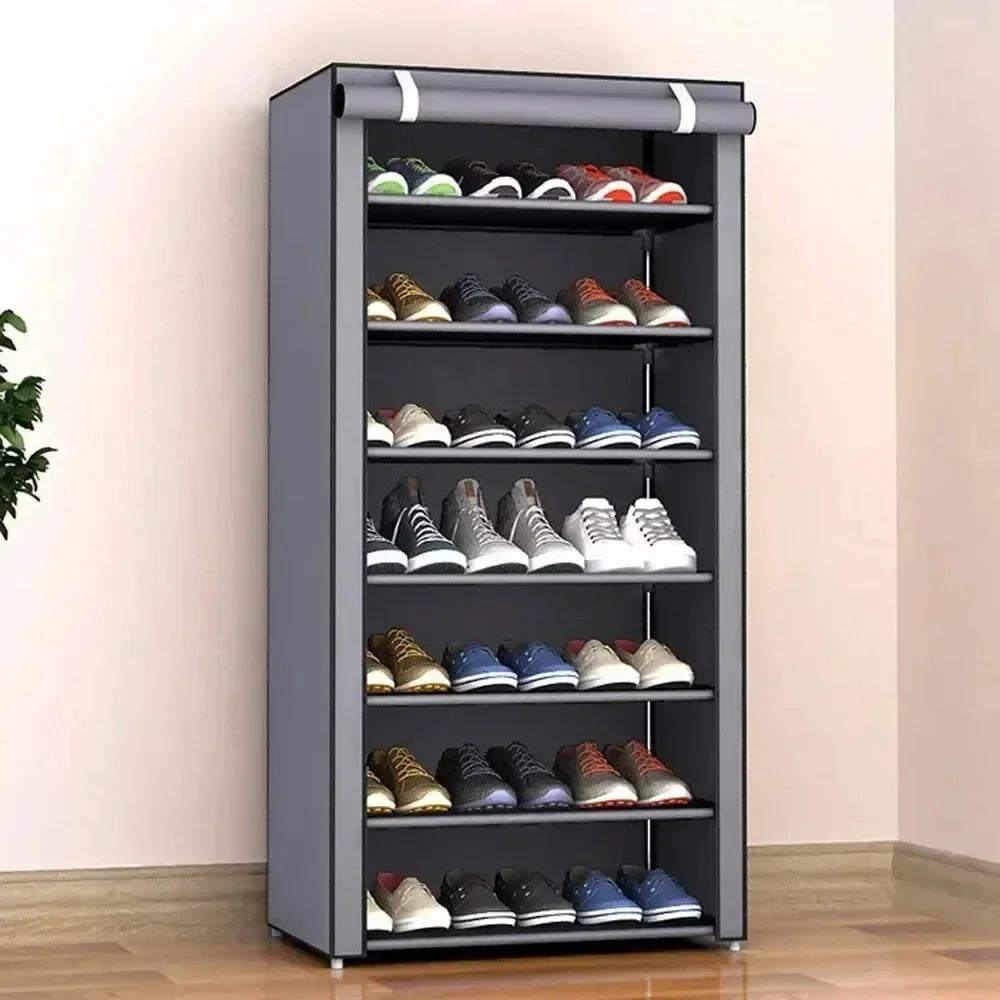 Multilayer Dustproof Shoe Storage Rack – Space-Saving Nonwoven Shoe Cabinet & Organizer for Home Furniture