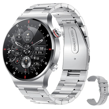 2024 GPS ECG+PPG Smartwatch for Men — Bluetooth Call Sports Bracelet with NFC, Waterproof, Custom Watch Face for iOS & Android
