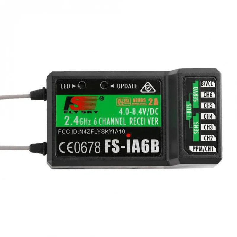 Flysky FS-i6 2.4G 6CH RC Transmitter Controller – FS-iA6 Receiver for Helicopter, Plane, Quadcopter & Glider
