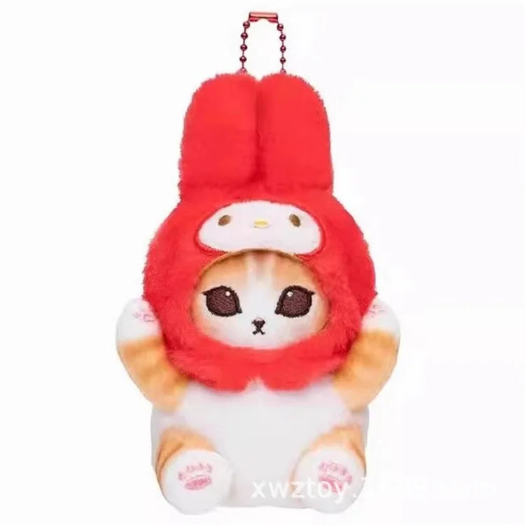 Kawaii Mofusand Shark Cat Keychain – Cute Cartoon Pendant Doll for Backpack & Decor