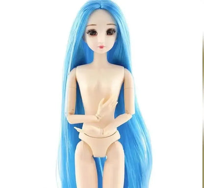30cm BJD Doll 12-Joint 1/6 Girl Toy — Dress, 3D Eyes, Clothes & Shoes, Kids Gift for Girls