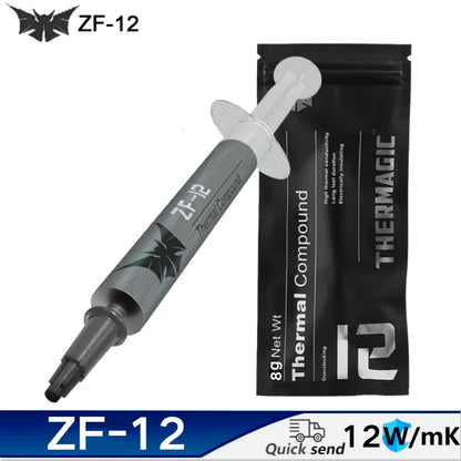 ZF-12 High-Quality CPU Thermal Paste — 12W Thermal Grease Silicone Paste for Processor Cooling