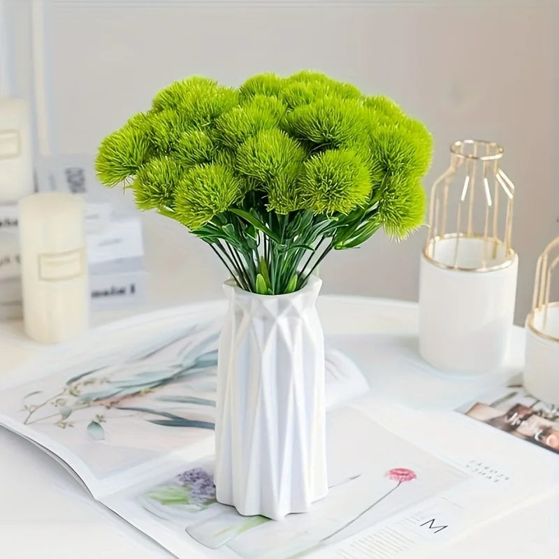 10Pcs Artificial Dandelion Flowers – Plastic Decorative Fake Plants for Wedding, Home, Room & Party Arrangement Decor
