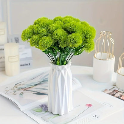 10Pcs Artificial Dandelion Flowers – Plastic Decorative Fake Plants for Wedding, Home, Room & Party Arrangement Decor