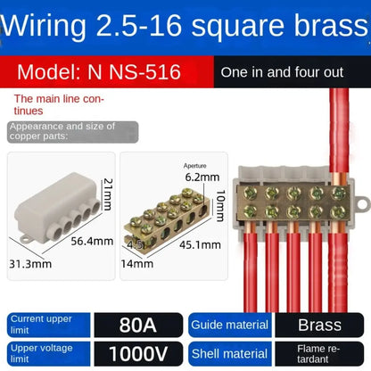 T-Shaped Quick Crimp Wiring Terminal — Locking Electrical Wire Connector for Cable Junction Box ZK-M306 ZK-M406