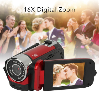 D90 1080P 16MP Digital Camera – 2.4" Rotatable Screen, 16X Zoom, HD Video Recorder with Fill Light