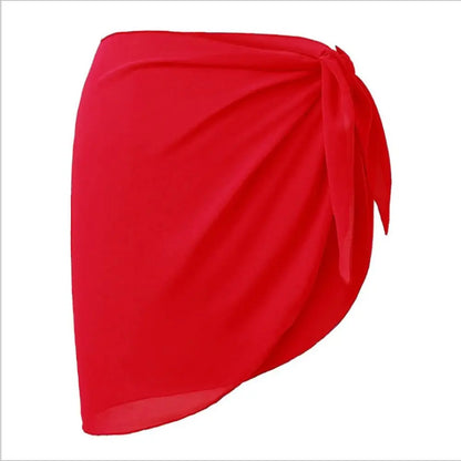 Summer Chiffon Sarong Skirt – Women’s Sheer Short Swimsuit Cover Up Beach Bikini Wrap Scarf