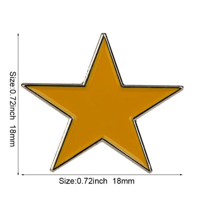 Baby Blue Metal Star Lapel Pin Brooch – Colorful Enamel Star Badge Accessories for Jackets, Bags & Fashion Outfit Decor