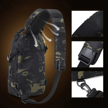 Camping Tactical Chest Bag – MOLLE Sling Backpack for Men, Outdoor Hiking, Cycling & Fishing