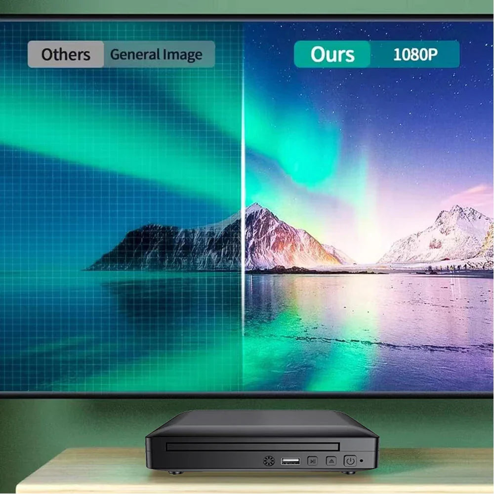 Woopker Mini HD DVD Player – HDMI & RCA, 1080p, PAL/NTSC All Regions, USB 2.0, Breakpoint Memory Home CD Player