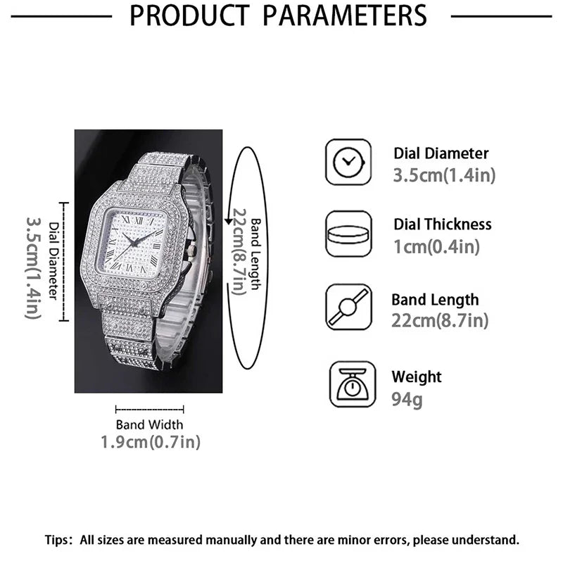 Luxury Silver Stainless Steel Quartz Watch for Men – Dainty Business Casual Wristwatch