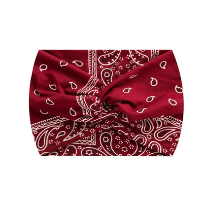 Wide Stretch Printed Sports Headband – 18cm Athletic Sweatband & Hairband