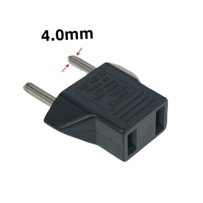 Mini Power Plug Adapter - Converts CN, UK, EU to US, AU - Suitable for America, Russia, Australia, Korea Travel - 4.0mm/4.8mm, 6A 125V