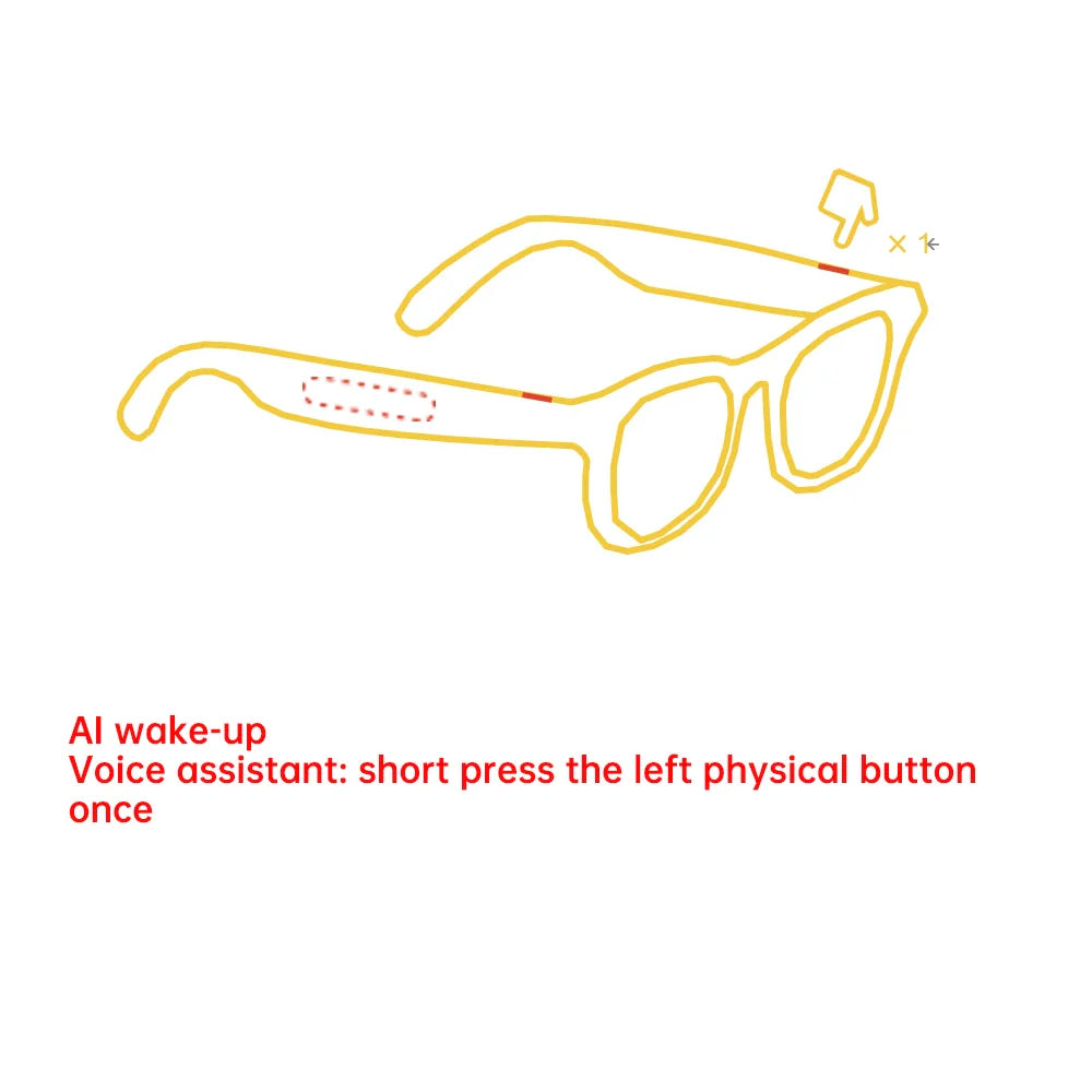 AI Smart Camera Glasses — Polarized Sunglasses with HD1080P Video Recording, WiFi, Bluetooth Calls for Men and Women