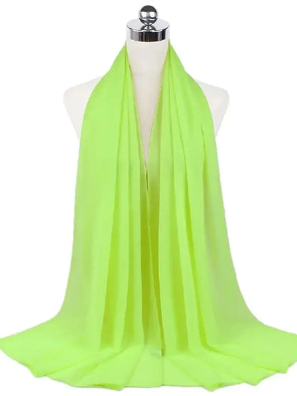 Women’s Solid Chiffon Instant Hijab – Ready-to-Wear Islamic Scarf, Muslim Shawl & Arab Head Wrap